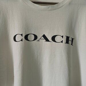 👕 COACH Men’s Logo T-Shirt – White – Size XXL